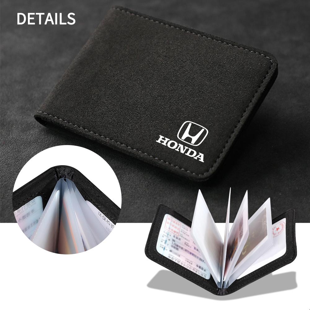 Car Logo Ultra-Thin Driver License Cover Card Business ID Pass Holder For Honda Civic Accord Hrv Jazz CR-Z Element Insight MDX XL0