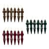 Set mit 6 gerippten Weihnachtsbaum-Anhängern, 18 cm Hängende Auswahl mit texturierter Oberfläche für Kränze, Zuhause und Party-Dekoration