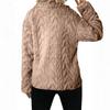 Women's Casual Zipper Knitted Stand Collar Sweater Long Sleeve Warm Coat