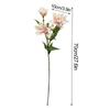 Artificial Lily Flower Light Roseate 60cm Long Elegant Vivid Faux Lily for Living Room Kitchen Bedroom