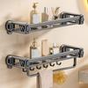 Wall Mounted Shampoo Storage Rack Punch Free Cosmetics Storage Rack Toilet Shampoo Holder  Kitchen