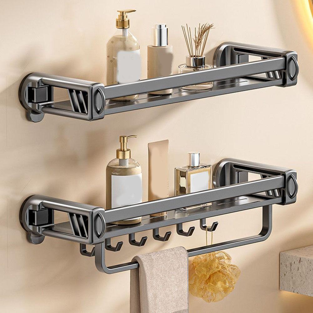Wall Mounted Shampoo Storage Rack Punch Free Cosmetics Storage Rack Toilet Shampoo Holder  Kitchen