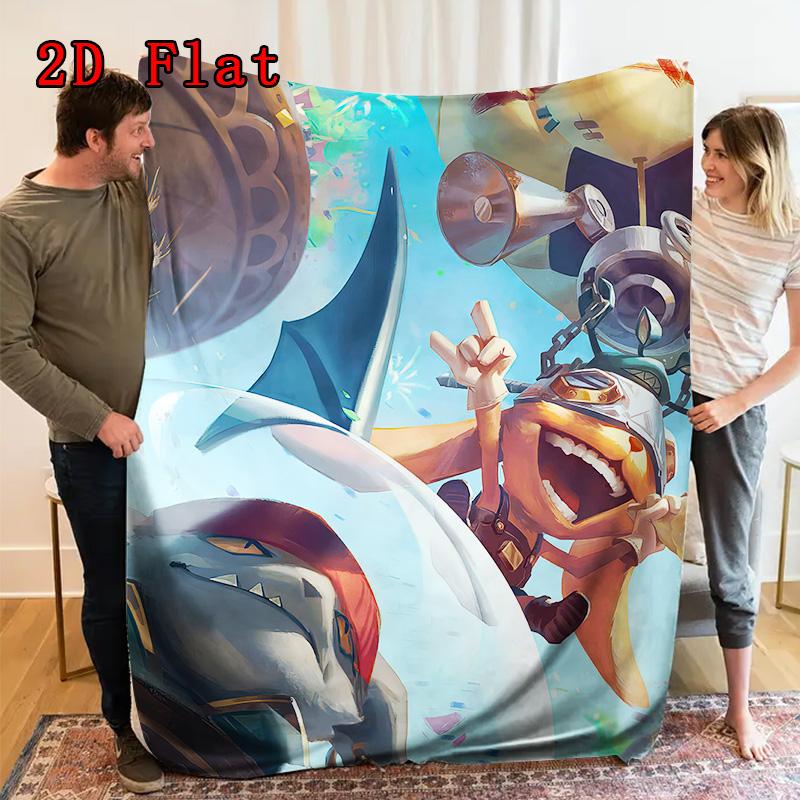 Legends of Runeterra 2D Flat Pattern Flannel Blanket High quality All Seasons Warmth and Comfort Perfect for Christmas Gifts.DMT0925191