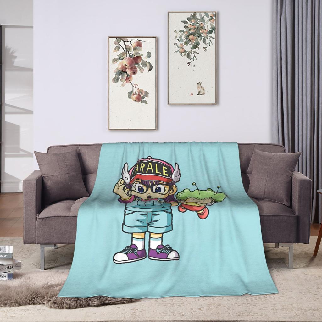 Soft BlanketsGirls Boys Travel Dr. Slumps Throw Blanket Flannel Bedspread For Living Room Fashion Sofa Bed Cover