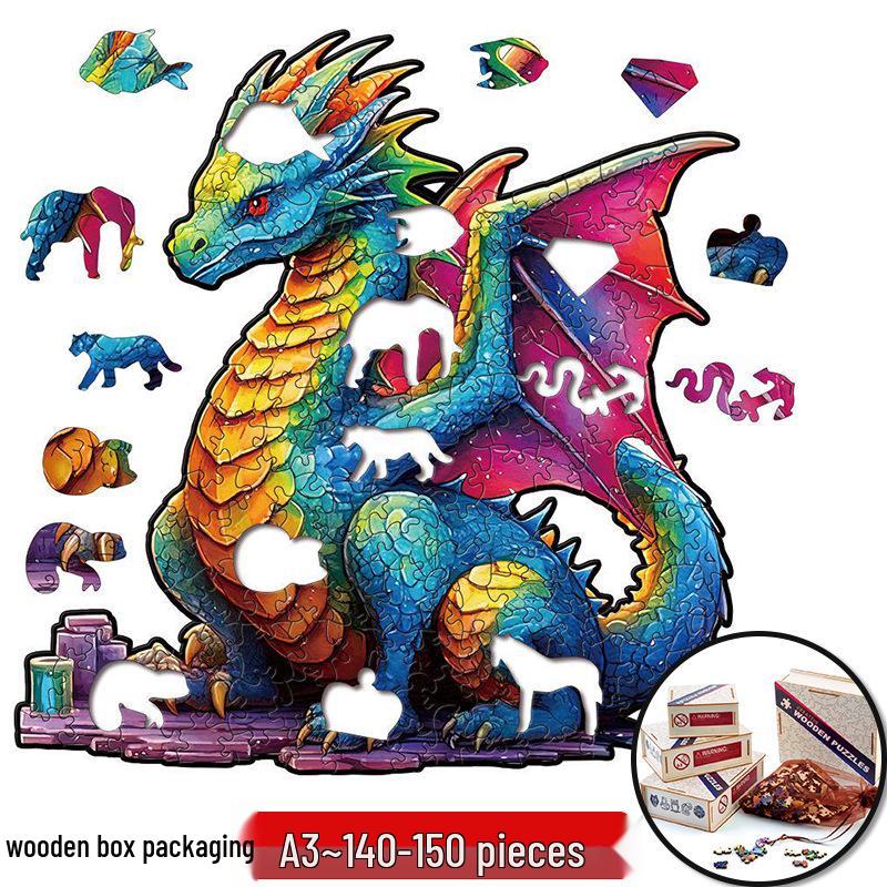 Irregular Animal Dog Penguin Wooden Puzzle in Stock