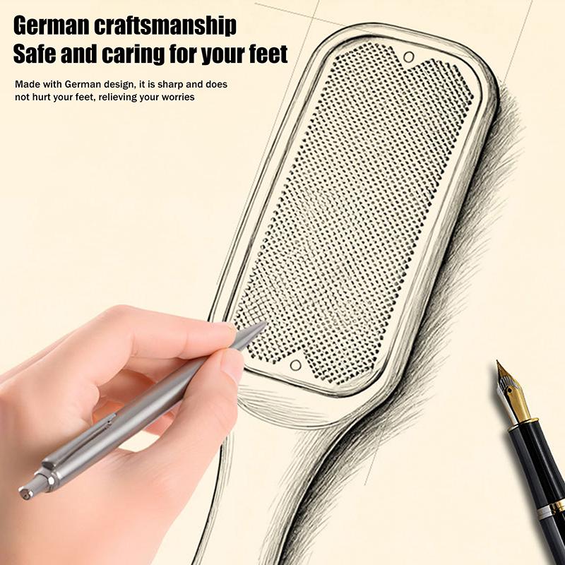 1Pcs Pedicure Foot File Tools Professional Dead Skin Callus Removal Stainless Steel Ergonomic Handle For Smooth Feet