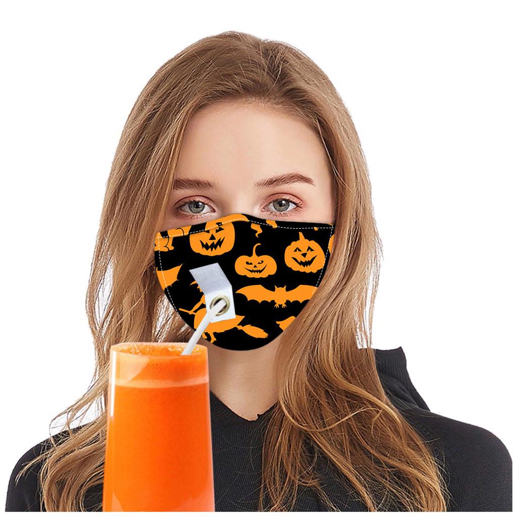 [JZL] Adult Reusable Protect Drink Face Mask with Breather Valve Hole ...