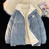 Dubbelzijdige Lamswol Katoenen Kleding Heren- en Dames Corduroy Jassen Herfst en Winter Nieuwe Koppels Verdikte Warme Katoen-gewatteerde Kleding Heren