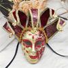 Masked Ball Mask With Bells Vintage Jester Mask Comedy Mask for Men Women Masked Ball Proms Halloween Cosplay Parties