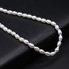 1String, Luxury Natural Freshwater Pearls, 3-4mm, White Rice-Shaped Pearl Beads for Jewelry Making DIY Crafts, Wedding Gift for Women, 36cm