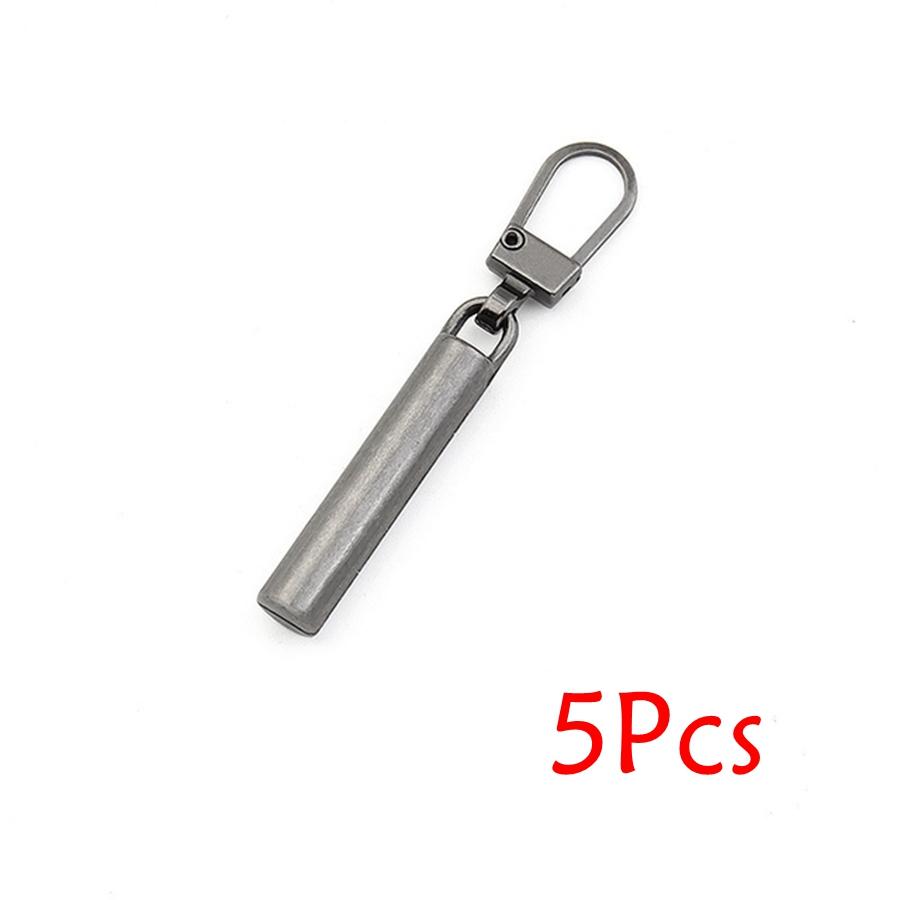 5 Stück abnehmbare Metall-Reißverschluss-Abzieher Reißverschluss-Schieber Kopf Reißverschluss-Zuglasche DIY Nähen Taschen Daunenjacke Reißverschlüsse Schieber-Reparatur-Sets