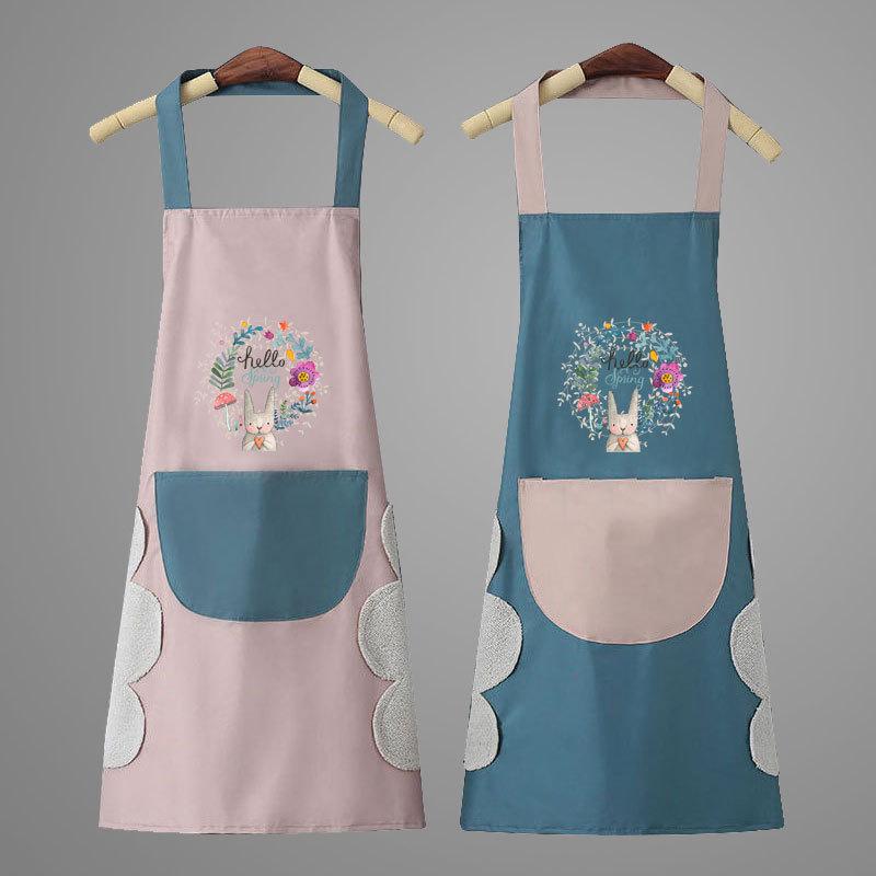 Unisex Waterproof PVC Kitchen Apron: Thick Oil-Proof Sleeveless Cartoon Design
