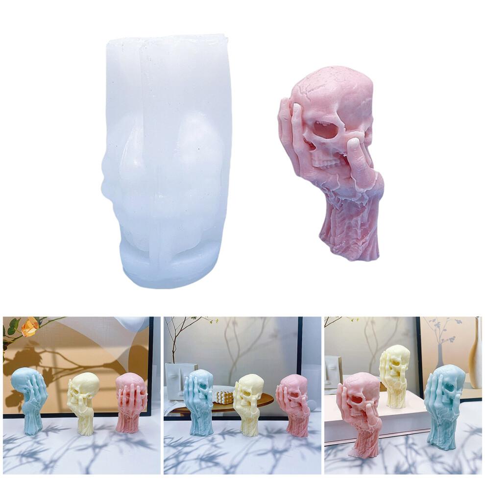 Skull Shaped Silicone Molds for Candle Soap Halloween Present,