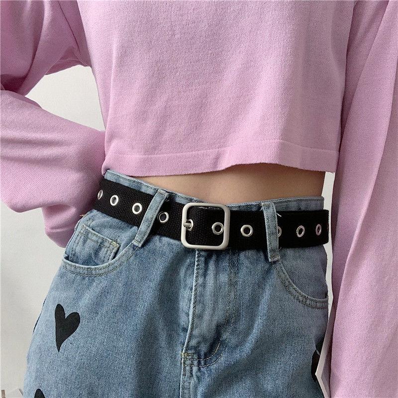 

Canvas Versatile Adjustable Belt For Unisex Fashion With Minimalist Square And Heart Designs Perfect For Denim And Looks Summer StyleD
