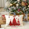 Fundas De Almohada 'Believe' Con Estampado De Rbol De Navidad Para Decoracin Navideña Acogedora, Funda De Cojín Para Sof