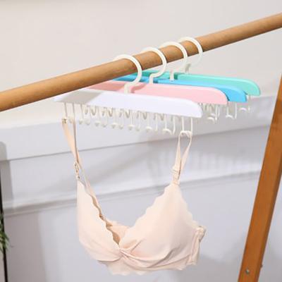8 Hooks Bra Hanger Belts Camisole Clothes Organizer Rack Tie Hats Scarf Holder Non-Slip Space Saving Wardrobe Storage