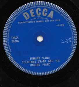 

7inch Record TOLCHARD EVANS Singing Piano DRX26307 Decca 1959 UK Pop Used