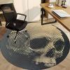 1pc Spiral Skull Office Round Area Rug, Under Office Chairs Bedroom Living Room Home Decor, Room Deco, Available in Various Sizes