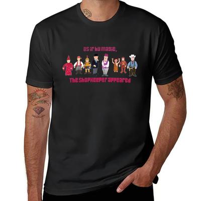 Mr Benn and Shopkeeper. As If by Magic T-Shirt Cute Tops Heavyweights Quick-drying Hippie Clothes Mens Clothes