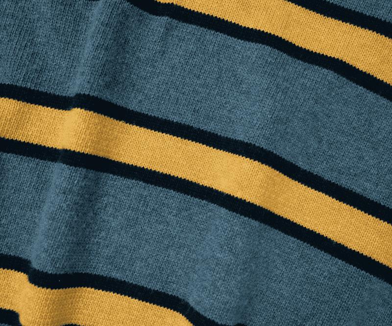 OUT OF TRUNK Color Block Striped Knit Sweater