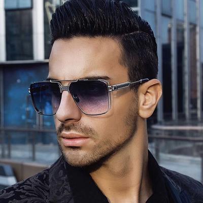 Steampunk Sunglasses Men'S Retro Box Trimmed Sunglasses Men'S Trendy Shades