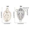 10pcs Antique Oval Shaped Medal Charm Virgin Mary Medal Pendant Alloy Catholic Charm Ornaments Jewelry Making Supplies
