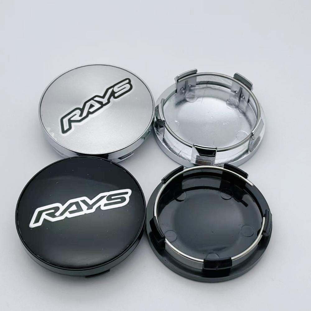 4pcs JDM Car Wheel Center Cap With 58mm RAYS Logo Emblem Badge Wheel Hubcap Rims Center Dust Cover Car Styling Accessories