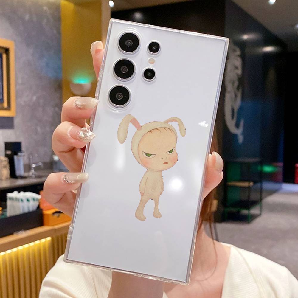 Y-Yoshitomo N-Nara Art Phone Case For SamsungS25,24,23,22,21,30,Ultra,20,Plus,Lite,10,5G,Soft Silicone Transparent Cover Samsung S23plus5G