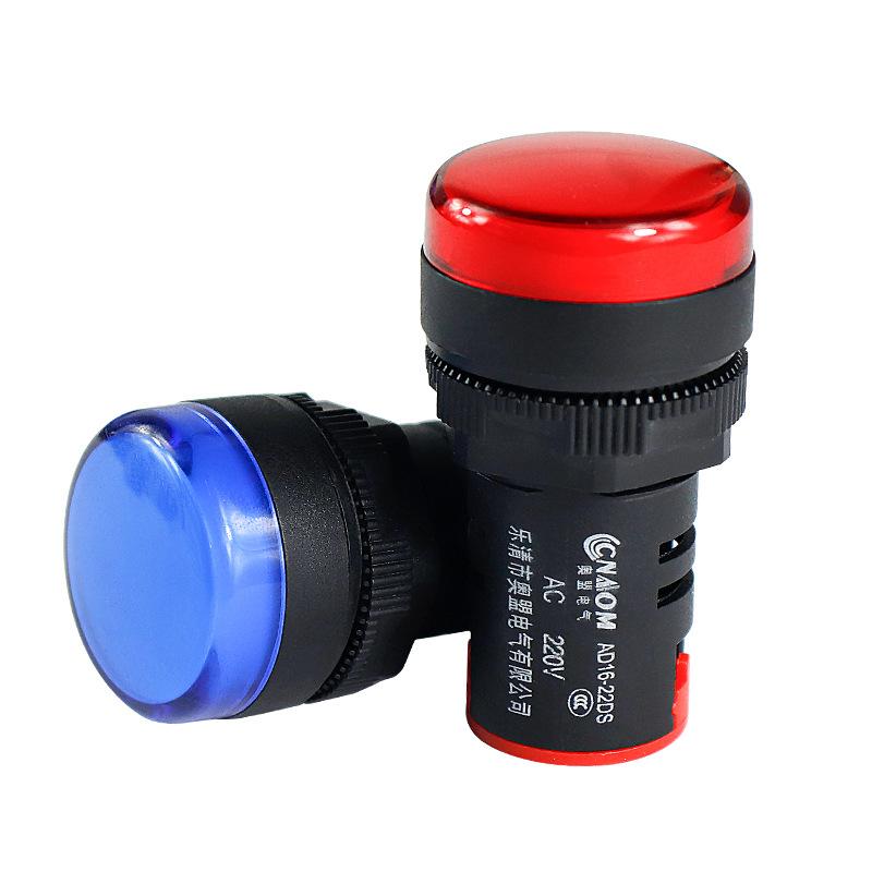 Kontrollleuchte Signal Leuchte Wasserdicht ad16-22ds 22mm AC/DC 6V 12V 24V 36V 48V 110V 220V 380V Rot Grün Gelb Blau Weiß LED
