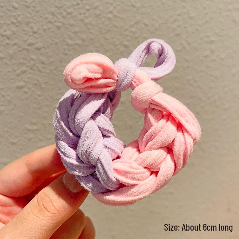 

Girls 2024 Dopamine Hair Tie: Elastic Braided Ponytail Band & Headband Standard