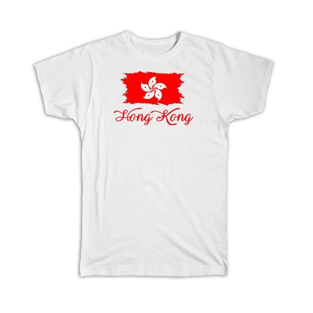 Gift T-Shirt : Hong Kong Flag Konger Country Expat XL