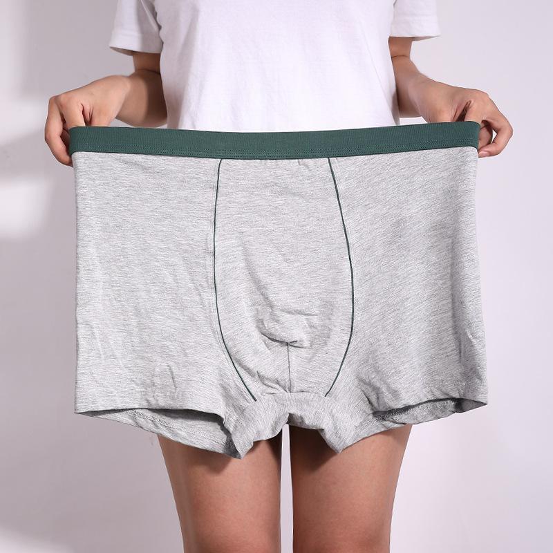 Bielizna dla mężczyzn w średnim wieku z wysokim stanem, luźny krój, oversize, z płaskimi rogami, krótkie bokserki
