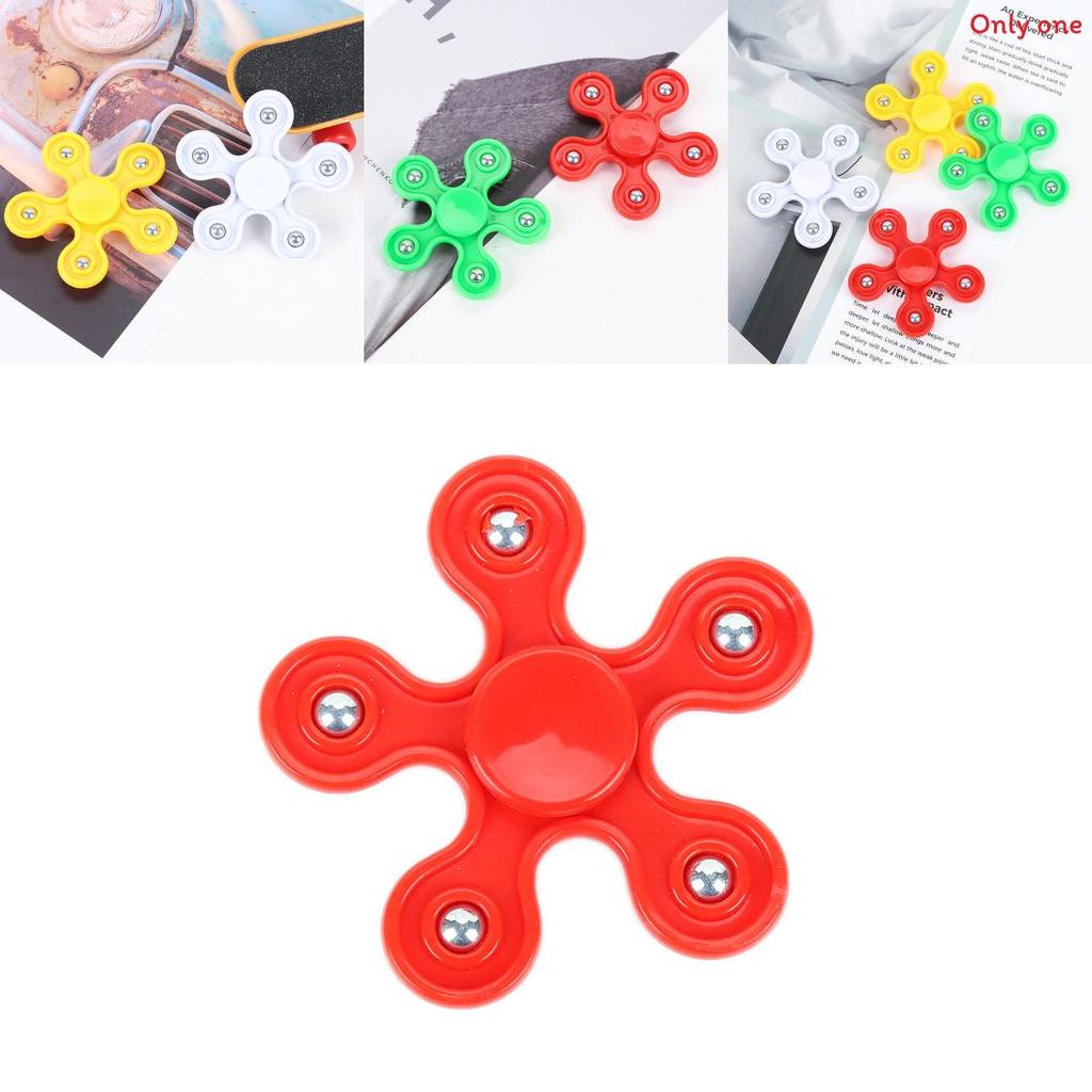 Spinner de Dedo Giroscópio Fivestar de Plástico Com Rolamentos Espirais Para Alívio do Estresse e Foco