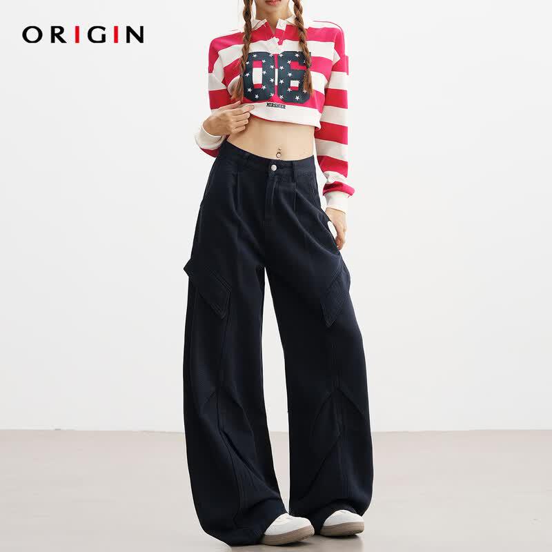ORIGIN Women s Curved Wide-Leg Jeans S