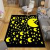 Pac‑Man Flannel Printed Carpet, Home Sofa Decoration for Living Room & Bedroom, Non‑Slip Play Flannel Floor Mat for Game Room