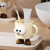 2Pcs Mouthwash Cups Cartoon Style Unbreakable Toothbrush Holders Kids Bathroom Cups Family Travel Water Mugs