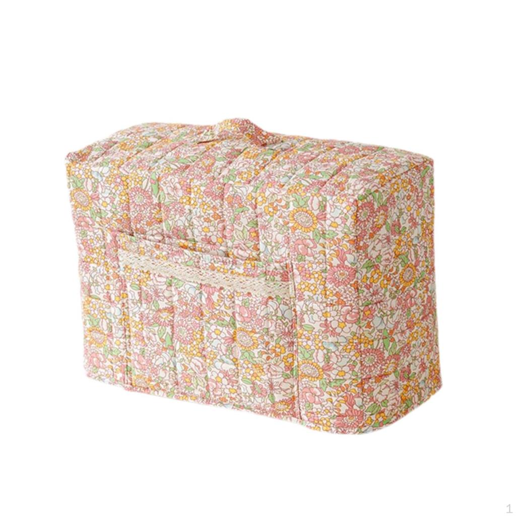 Copertura Floreale per Macchina da Cucire Trapuntata Antipolvere, Boho, Decorativa, Organizer per Materiali da Cucito per la Stanza dell'Artigianato