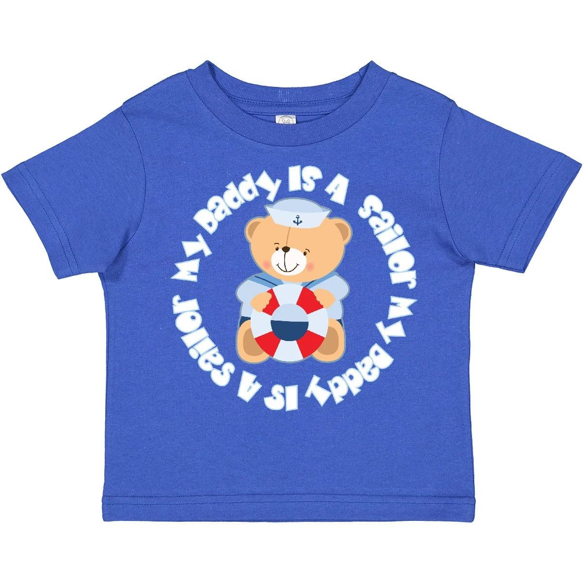 Inktastic My Daddy Is A Sailor Boys Toddler T-Shirt Bear Teddy Nautical Childs 120