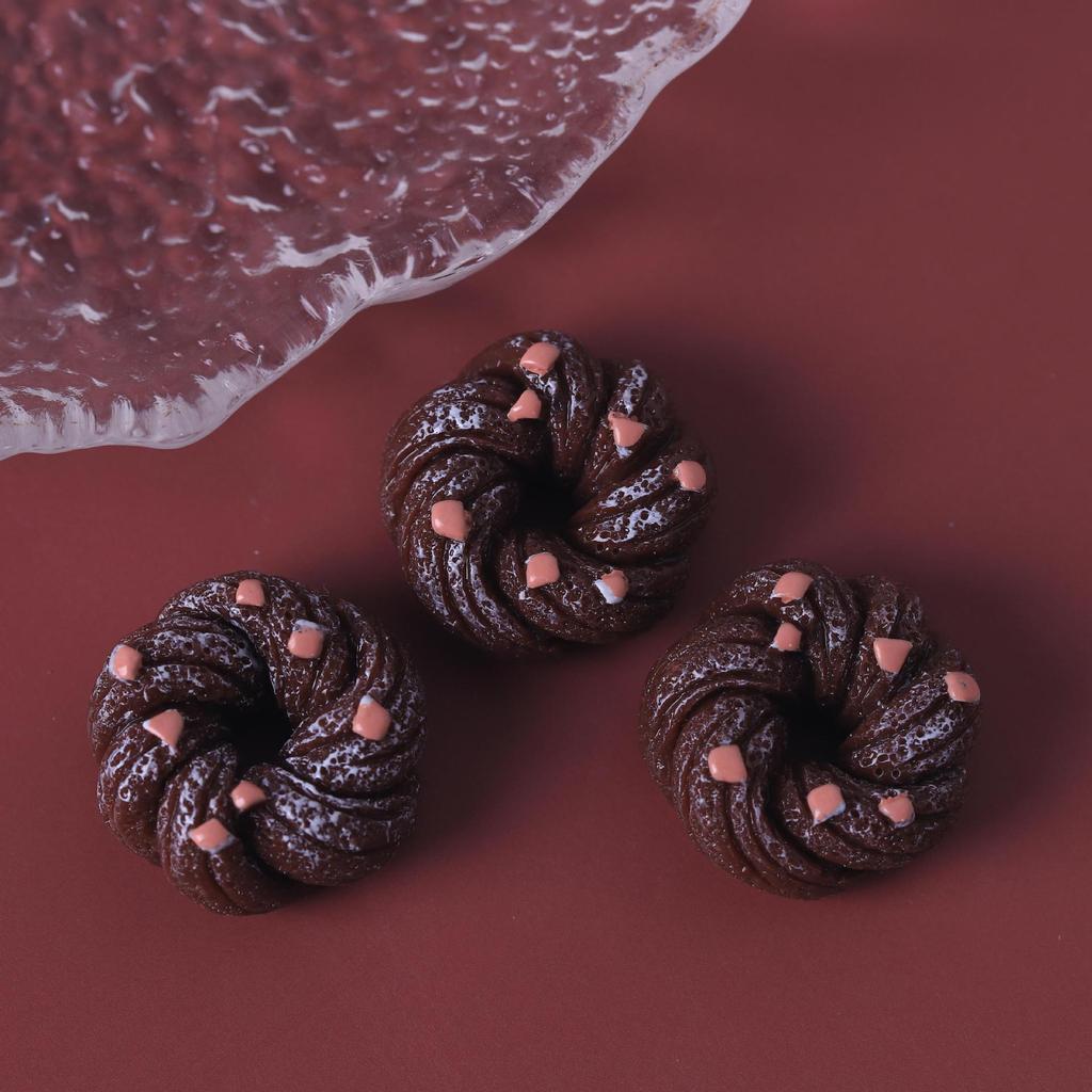 Childlike DIY Cream Bread Cake Keychain Pendant - Resin Craft Accessories