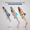Baitfish Shad Soft Swimbait 3D Eye T Tail Soft Baits T-Tail Simulation Fishing Lure  Freshwater