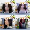 Idol Energetic S-Shin Yu-Na Cushion Cover Washable Linen Pillowcase Soft For Sofa Bed Cozy Home Room Decor