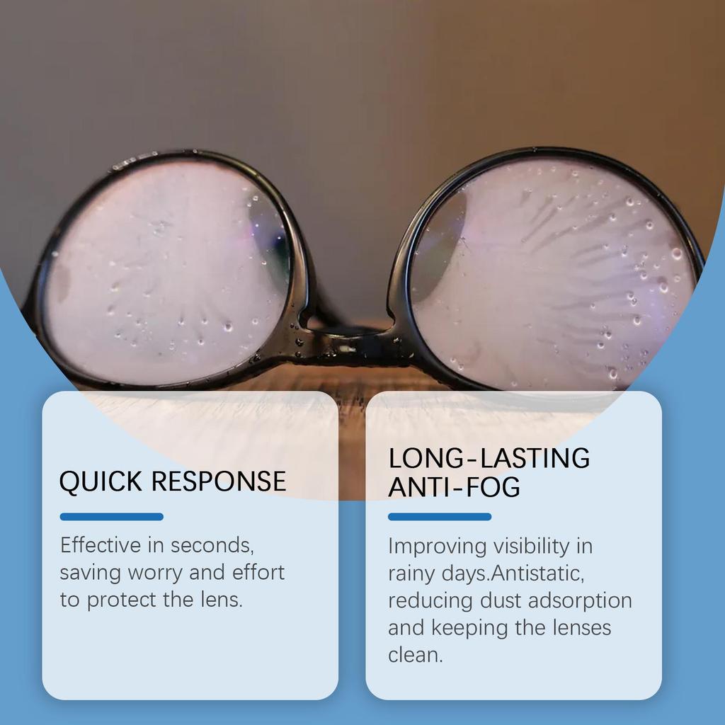 JAKEHOE Anti-Fog Cleaning Spray for Glasses, Anti-Fog Clear Vision Cleaning Lens Maintenance Spray 30ml