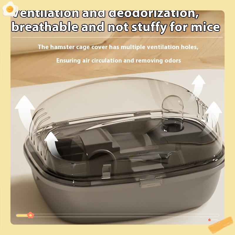 Σπίτι Χάμστερ Εύκολο Καθάρισμα Κλειστός Διαφανής Κλωβός Μεγάλη Φορητή Βίλα Πλήρες Σετ Αξεσουάρ Κατοικίδιων για Νάνο Χάμστερ