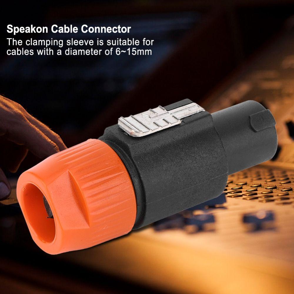 10PCS C-NL4FC Speaker Plug 4 Pin Waterproof Audio Speaker Connector Locking Mechanism 30A RMS Rated Audio Cable Connector