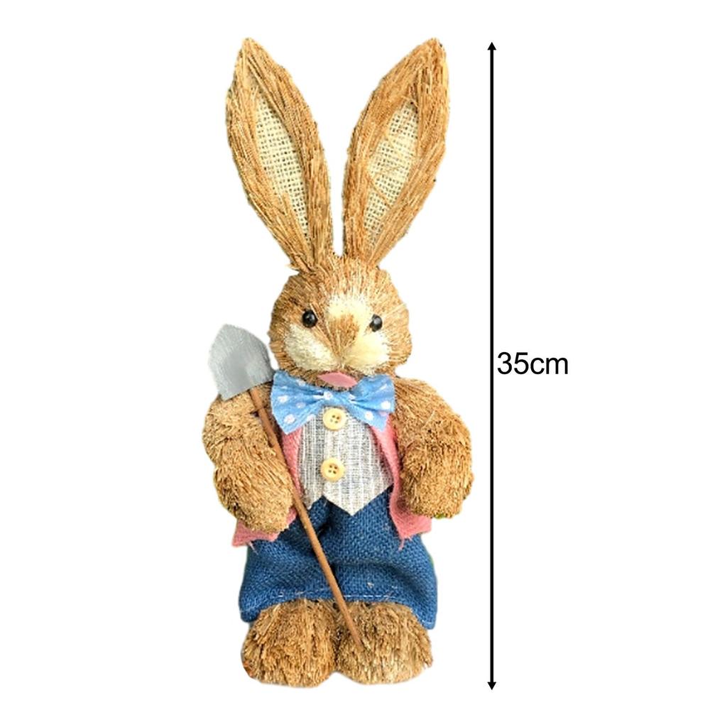 Charming Bunny Statue Handcrafted Rabbit Sculpture Spring Home Accent