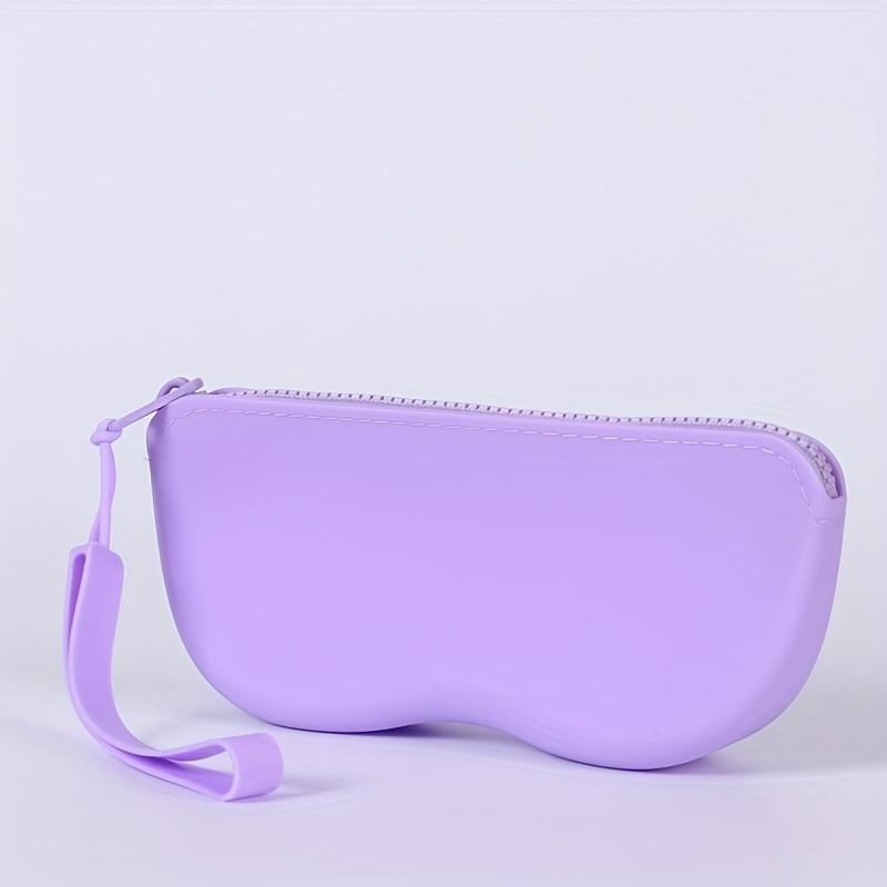 Multi-color Silicone Zipper Glasses Bag Storage Bag, Multi-purpose Small Anti-fall Debris Eyeglass Case Sunglasses Case