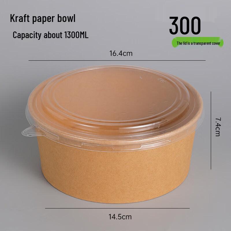 Xihe Einweg-Kraftpapier-Lebensmittelschalen mit Deckeln