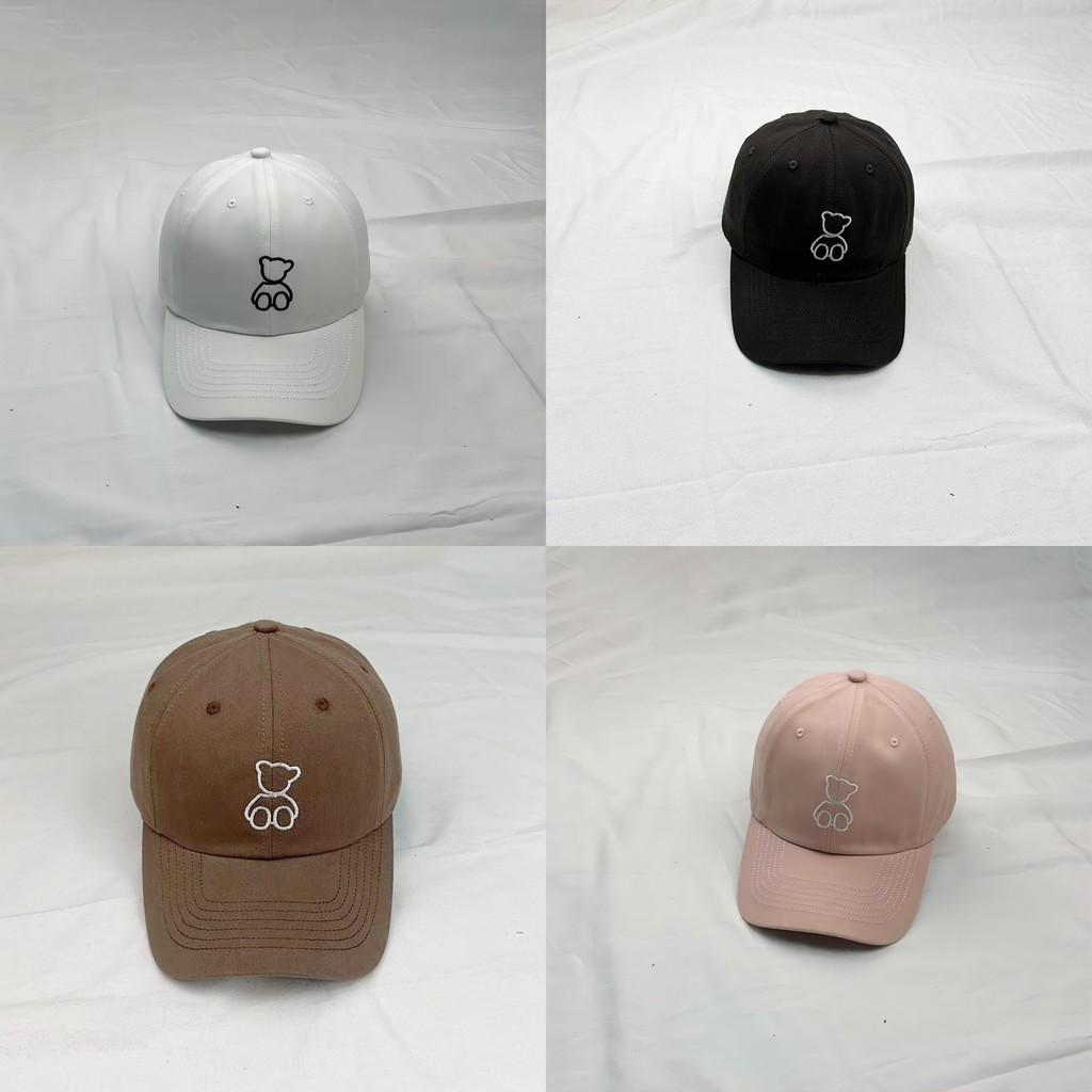 Embroidery Bear Duck Cap Encircle Female Curved Eaves Outdoor Breathable Shade