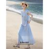 XWI Women's Tencel Cool-Feel Two-Piece Top and Skirt Set