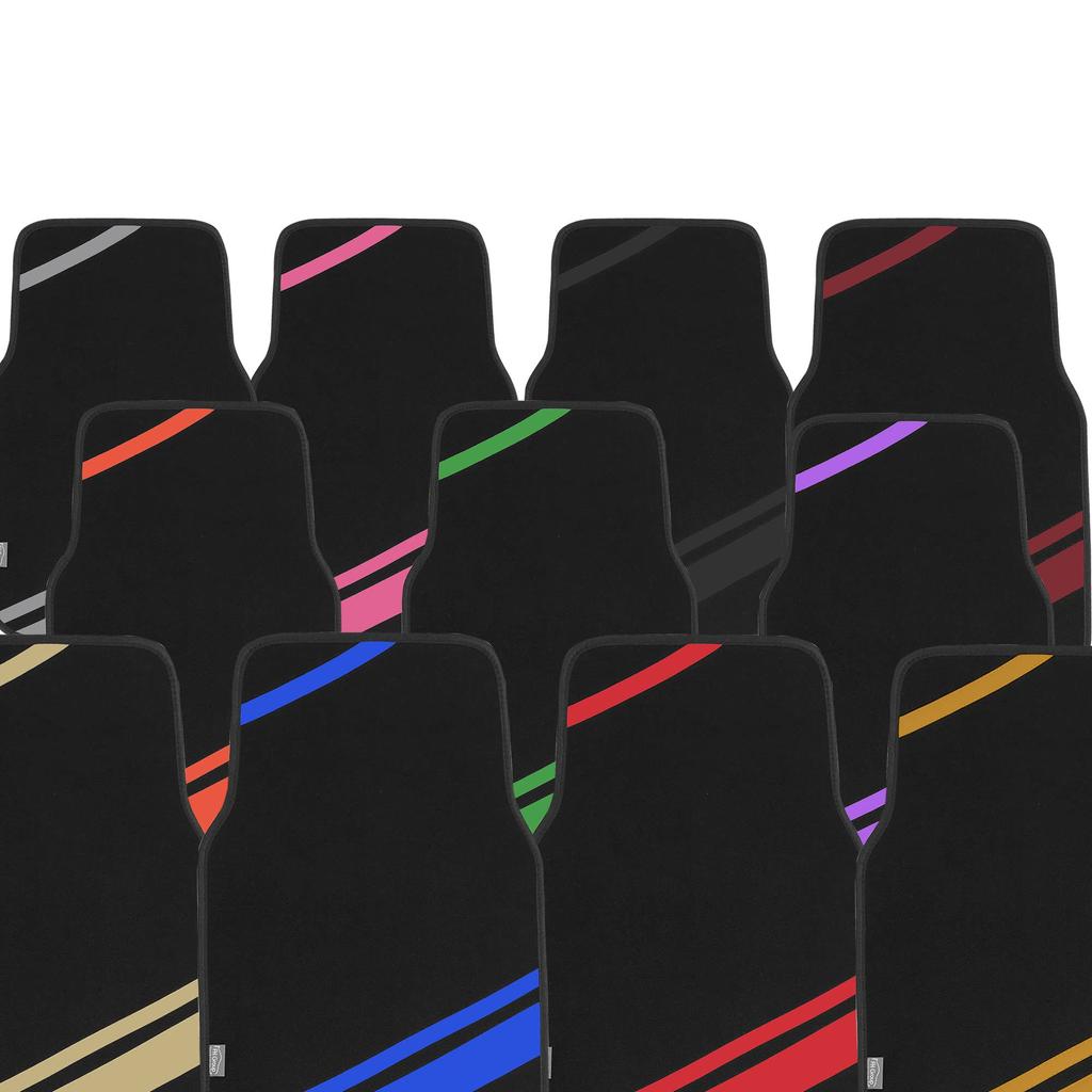 FH Group Group Purple Car Floor 65 x 33 x Universal Full Set of Carpets and Faux Leather for and Trucks Imported from F14501PURPLE (FH International)